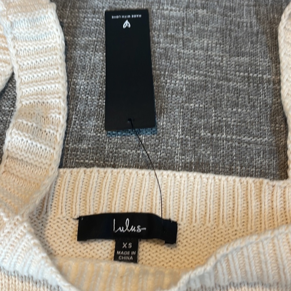 Lulu’s Knit to Mention Ivory Knit Cropped Sweater Tank Top - Picture 6 of 10